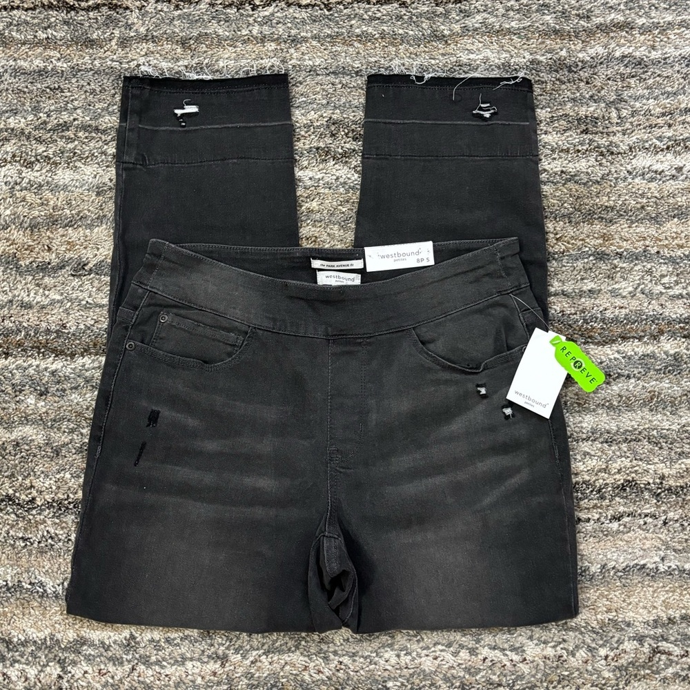 Westbound Mid Rise Straight Leg Pull-On Jeans Sz 8P NWT | Straight Leg Jeans-